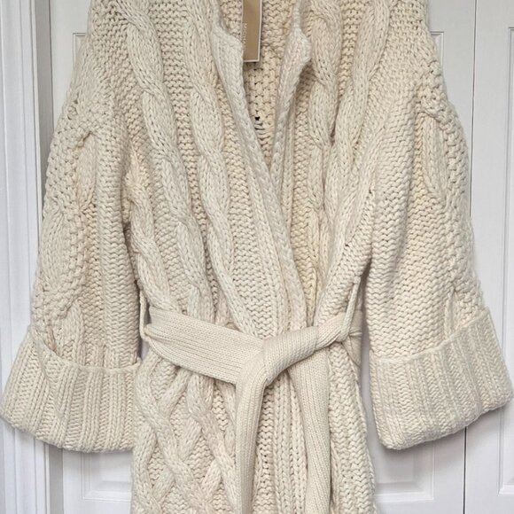 NWT MICHAEL KORS Cable-Knit Oversized Cardigan - Picture 8 of 12